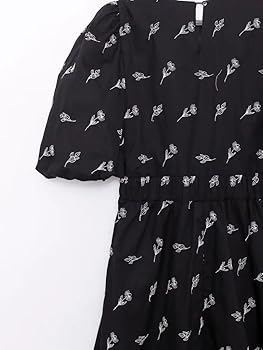Amazon.co.jp: パフスリーブ ロング ワンピース zara gu bibiy